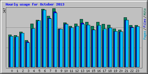 Hourly usage for October 2013