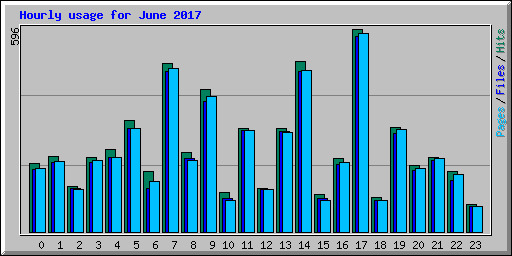 Hourly usage for June 2017