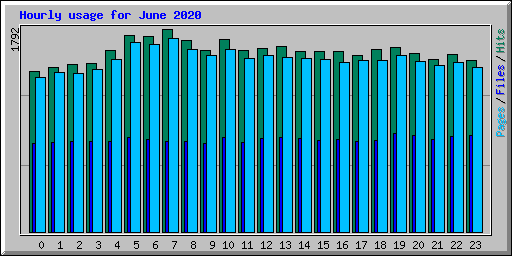 Hourly usage for June 2020