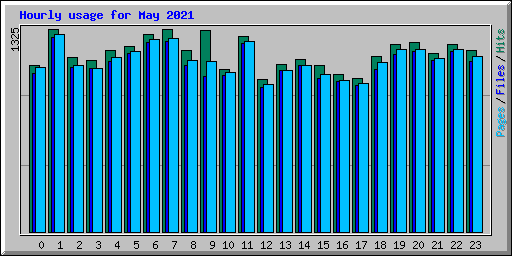 Hourly usage for May 2021