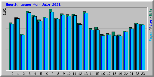 Hourly usage for July 2021