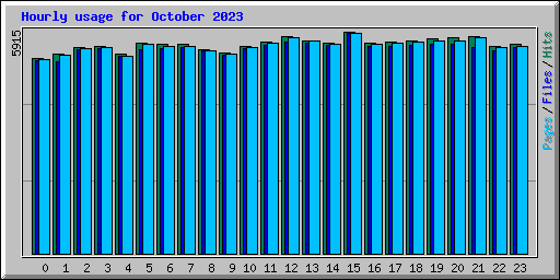 Hourly usage for October 2023