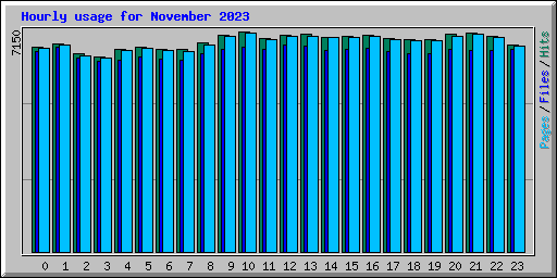 Hourly usage for November 2023