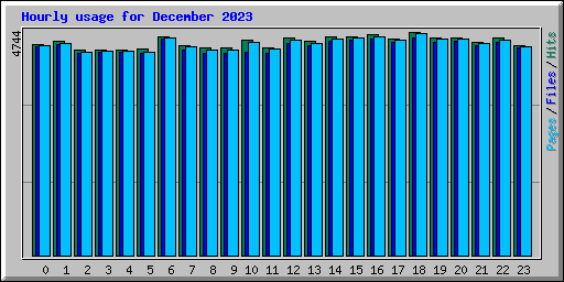 Hourly usage for December 2023