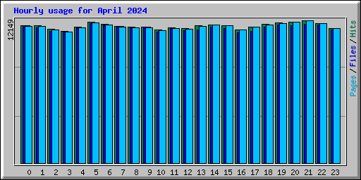 Hourly usage for April 2024