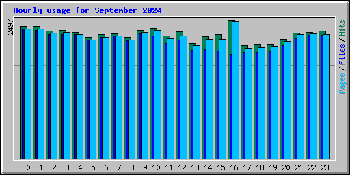 Hourly usage for September 2024