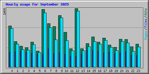 Hourly usage for September 2025