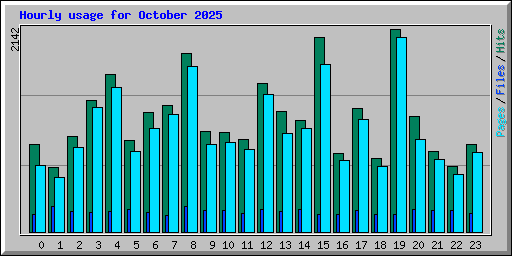 Hourly usage for October 2025