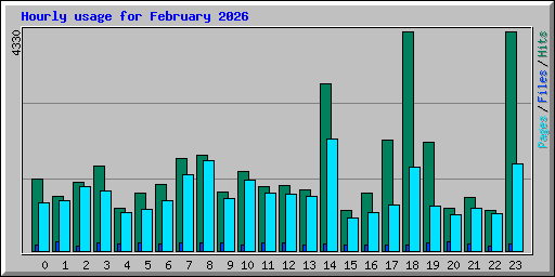 Hourly usage for February 2026