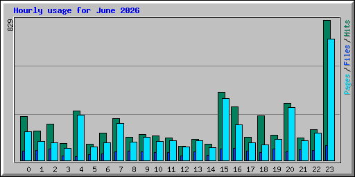 Hourly usage for June 2026
